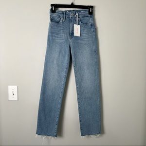 NWT Good American Good Straight Jeans Released Hem